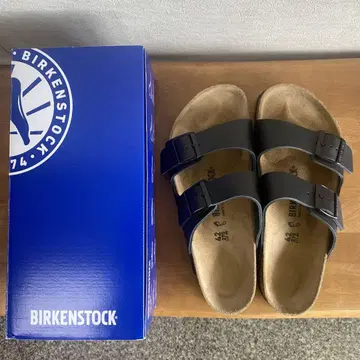 BIRKENSTOCK 애리조나 내추럴 가죽 블랙 42 레귤러