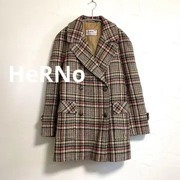 헬노 HeRNO 체크 트위드 자켓 브라운 코트