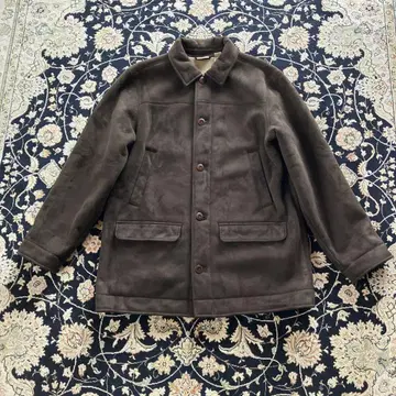 L.L.Bean 페이크 무스탕 카 코트 브라운