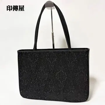 인덴야 토트백 핸드백 가죽 숄더 올 패턴 2실 블랙