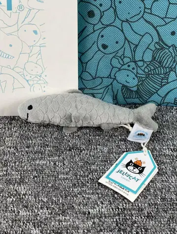 Jellycat 물고기 모양 봉제 인형 그레이