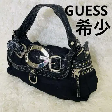 [ y2k ] 빈티지 GUESS 블랙 숄더백 스터드 포함