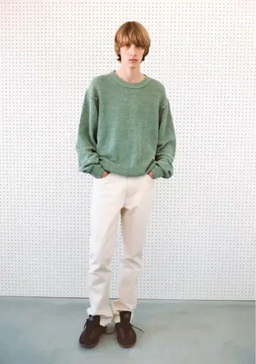 ernie palo 21ss 린넨 리브 니트 size 46