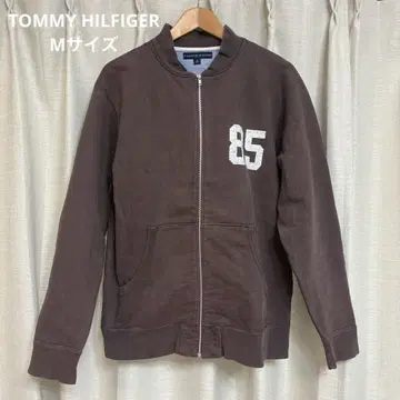 TOMMY HILFIGER 맨투맨 집업 브라운