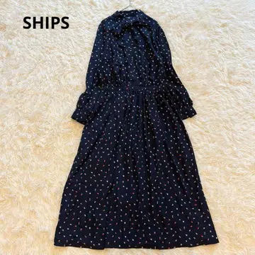 SHIPS 네이비 꽃무늬 셔츠 원피스