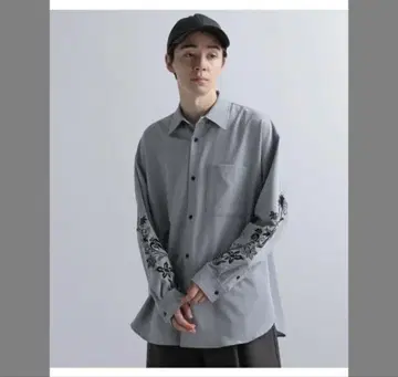 HARE 소매 슈 셔츠 블루 계열 S