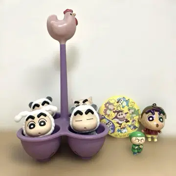 [ 짱구는 못말려 ] 인형 부리부리좌에몽 시로 캔 거울 와사오군 계란통