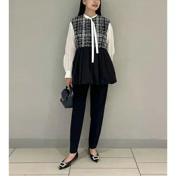 Ballsey 드라이 더블 크로스 프론트 턱 테이퍼드 팬츠