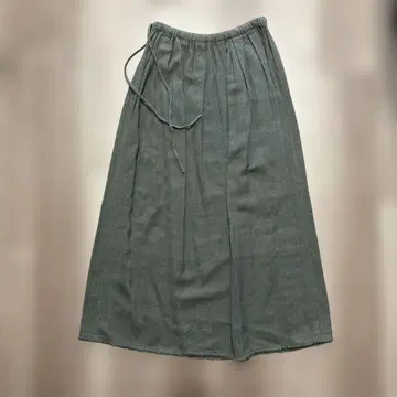 요건 레일 린넨 스커트