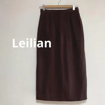 레리안 Leilian 캐시미어 울 스커트 브라운 M
