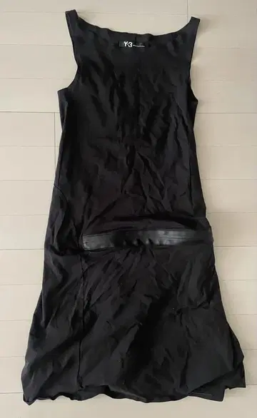 Y-3 슬리브리스 원피스 블랙 비대칭 구제 의류 vintage