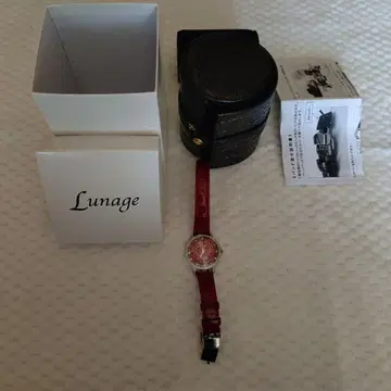 Lunage 빨간색 손목시계 방수 일본제