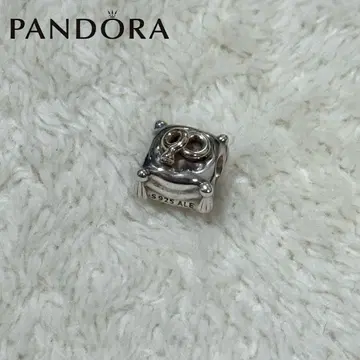 [ 레어 ] PANDORA 판도라 참 결혼반지 SV925 K14 스톤