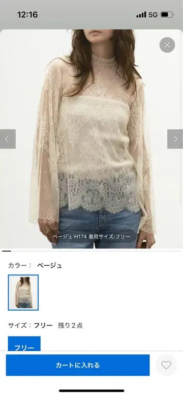 두지엠 클라세 LACE 블라우스 새상품 deuxieme classe