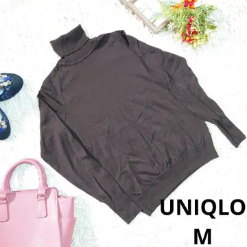 새상품급 UNIQLO 니트/스웨터 ( M ) 다크 브라운/터틀넥