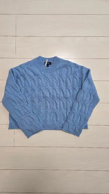 새상품급 Theory 케이블 니트 스웨터 라이트 블루