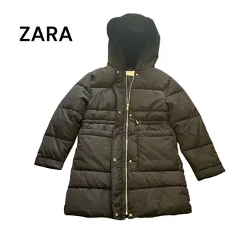 ZARA 후드 부착 블랙 다운 자켓