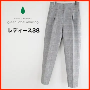 A3492 새상품급 UNITED ARROWS*팬츠*체크 무늬*38*그레이