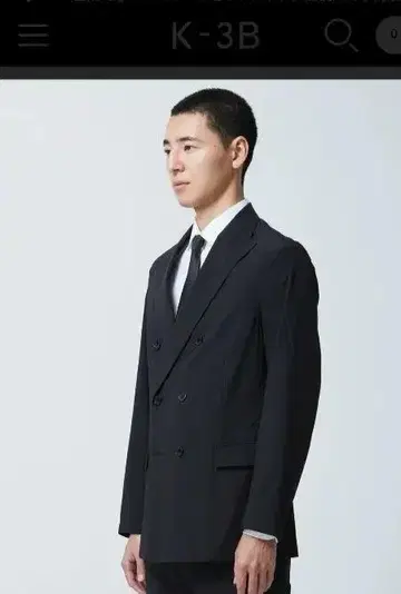 K3B 호시바 더블 브레스트 자켓 블랙