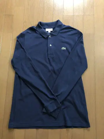 LACOSTE 네이비 긴팔 피케 셔츠 M 사이즈