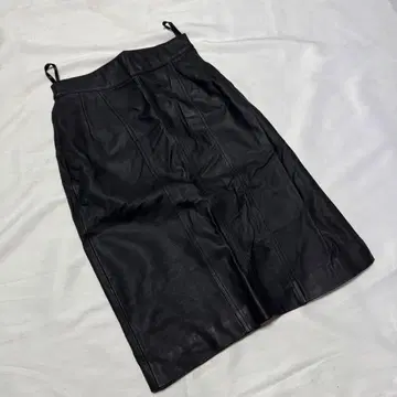 가죽 스커트 leather 소가죽 블랙