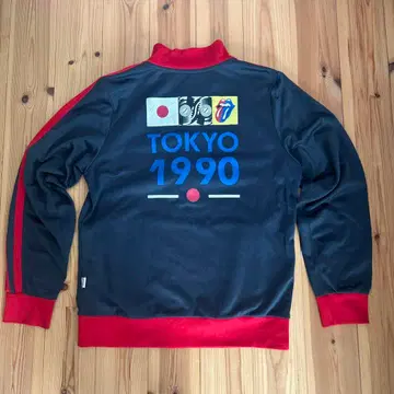 롤링 스톤스 첫 일본 방문 트랙 자켓 M 복각 저리 1990