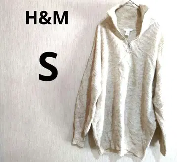 H&M 크림색 지퍼 니트 [ S ]