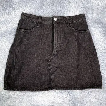 WEGO [ M ] 데님 미니 스커트 블랙 여성용 면 100%