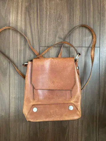 ZARA 자라 브라운 가죽 백팩 가방