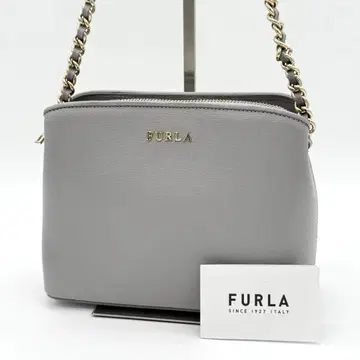 [새상품급] FURLA 숄더백 미니백 사선 가죽 그레이
