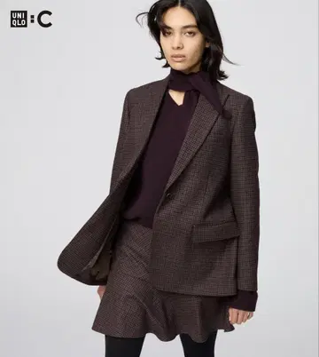 미사용 새상품 UNIQLO 트위드 테일러드 자켓 S 사이즈