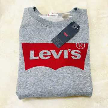 택 포함 새상품 Levi's 그레이 로고 트레이닝복 맨투맨 M