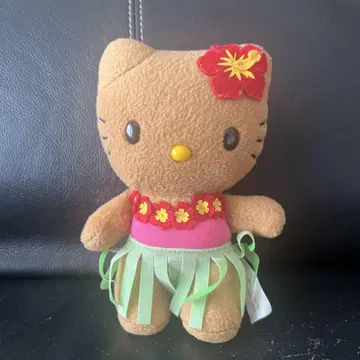 초레어 하와이 한정판 2010년 헬로키티 봉제 인형 일광화상 키티 갸루