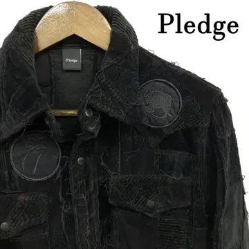 상태 Pledge 프레지 코듀로이 패치워크 셔츠 자켓 L