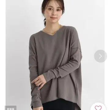 야마다야 로브 드롭 숄더 V넥 풀오버 (모카)