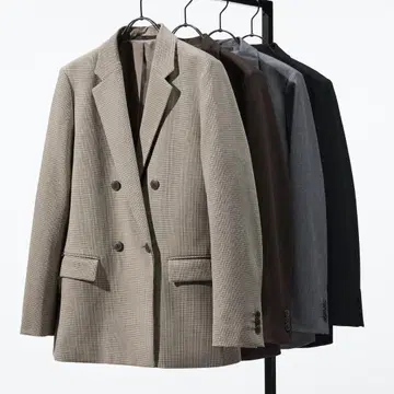 UNIQLO 더블 자켓 35 브라운 L 사이즈
