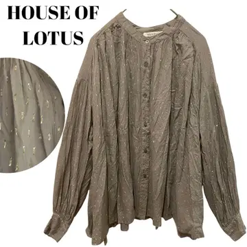 세탁 가능한 하우스 오브 로터스 셔츠 블라우스 골드 셔츠
