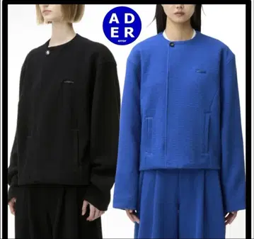 ADER 블랙 크루넥 점퍼