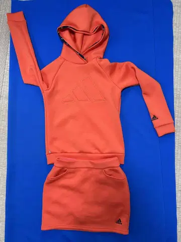 adidas 오렌지 후드 부착 세트