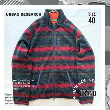 [ URBAN RESEARCH ] 네이티브 무늬 올 패턴 플리스 자켓
