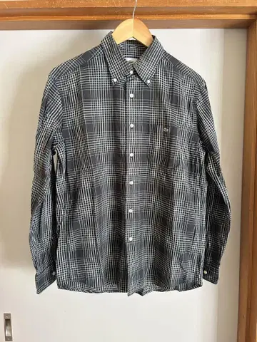 LACOSTE 체크 무늬 긴팔 셔츠