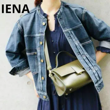 IENA L'ATELIER DENIM 노카라 데님 블루종 36