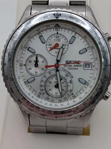 새상품급 SEIKO 손목시계 (쿼츠) 크로노그래프 100m 방수 작동품