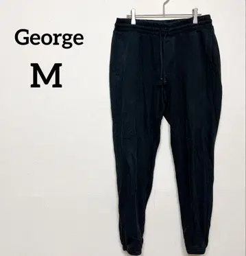 George 블랙 스웨트 팬츠 [ M ] 남녀 공용 릴랙스 캐주얼