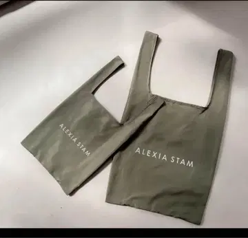ALEXIA STAM 에코백 올리브 그린 S/M 사이즈
