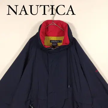 NAUTICA 후드 부착 나일론 자켓 네이비 XL 후드티