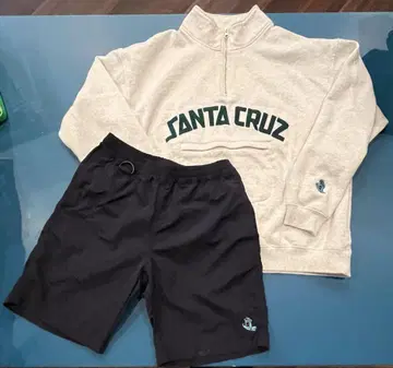 SANTA CRUZ 하프 지퍼 후드티 M 상하의 세트