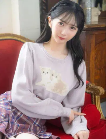 evelyn 냥쨩니트 핑크