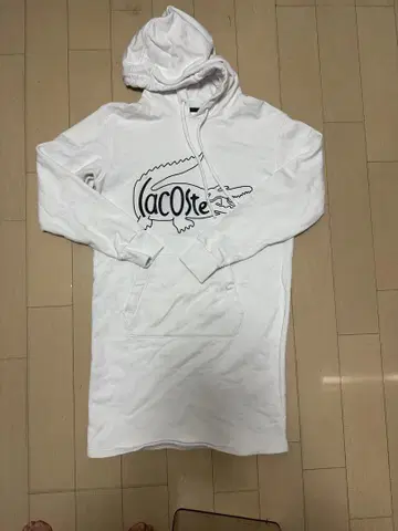 Lacoste 화이트 후드 부착 드레스