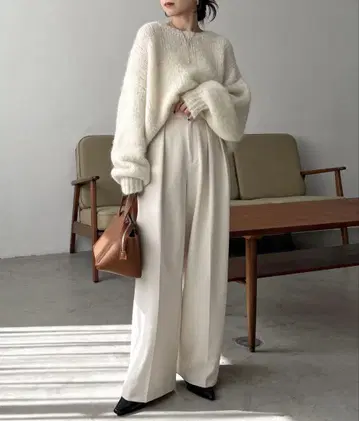 CAPRICIEUX LEMAGE 2턱 와이드 팬츠
